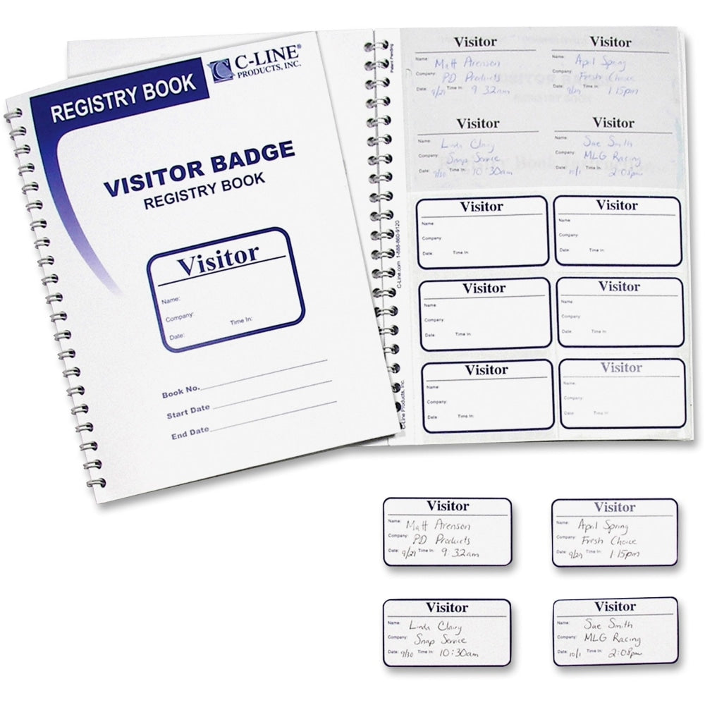 C-Line Visitor Badges with Registry Log