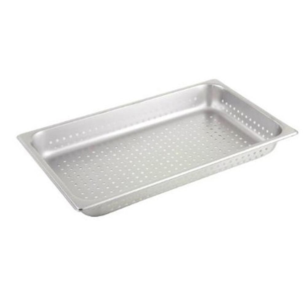 Winco Full-Size 2-1/2in Perforated Steam Table Pan, Silver