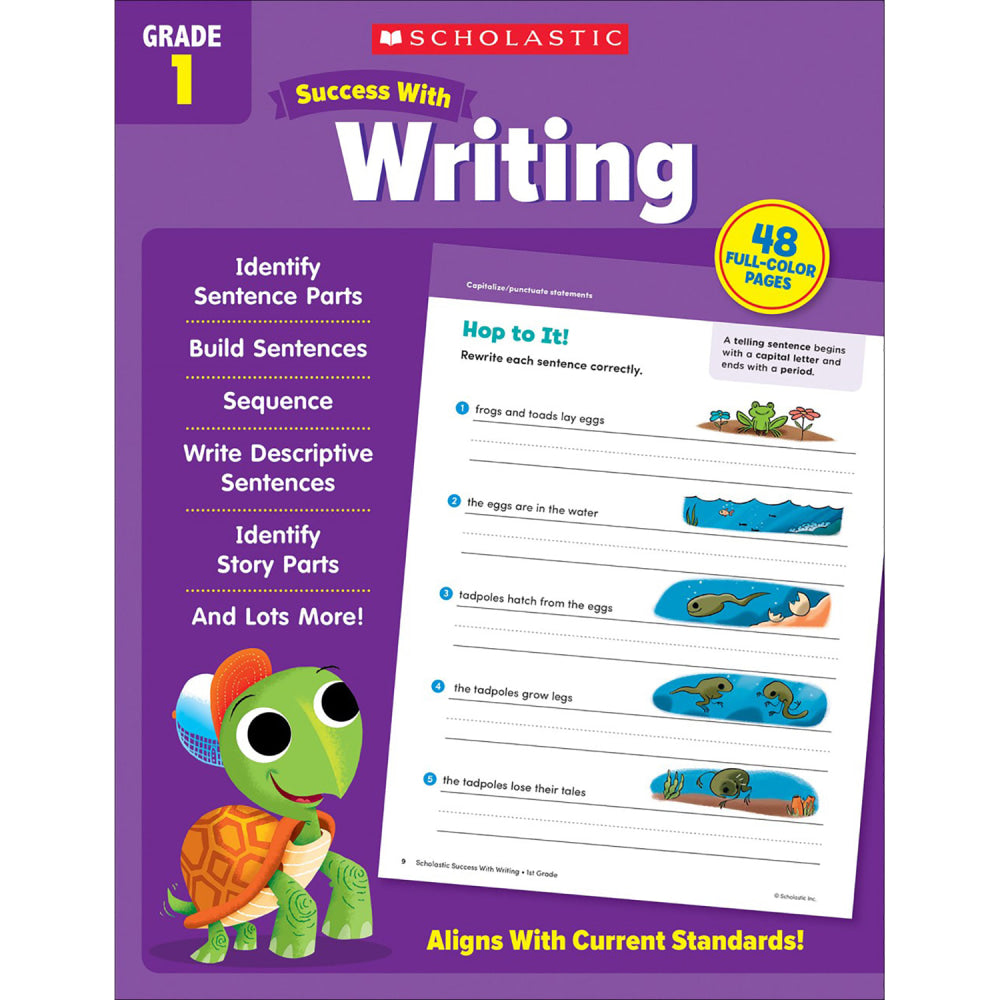 Scholastic Teacher Resources Grade Success Workbooks, 1st Grade, Set Of 4 Books