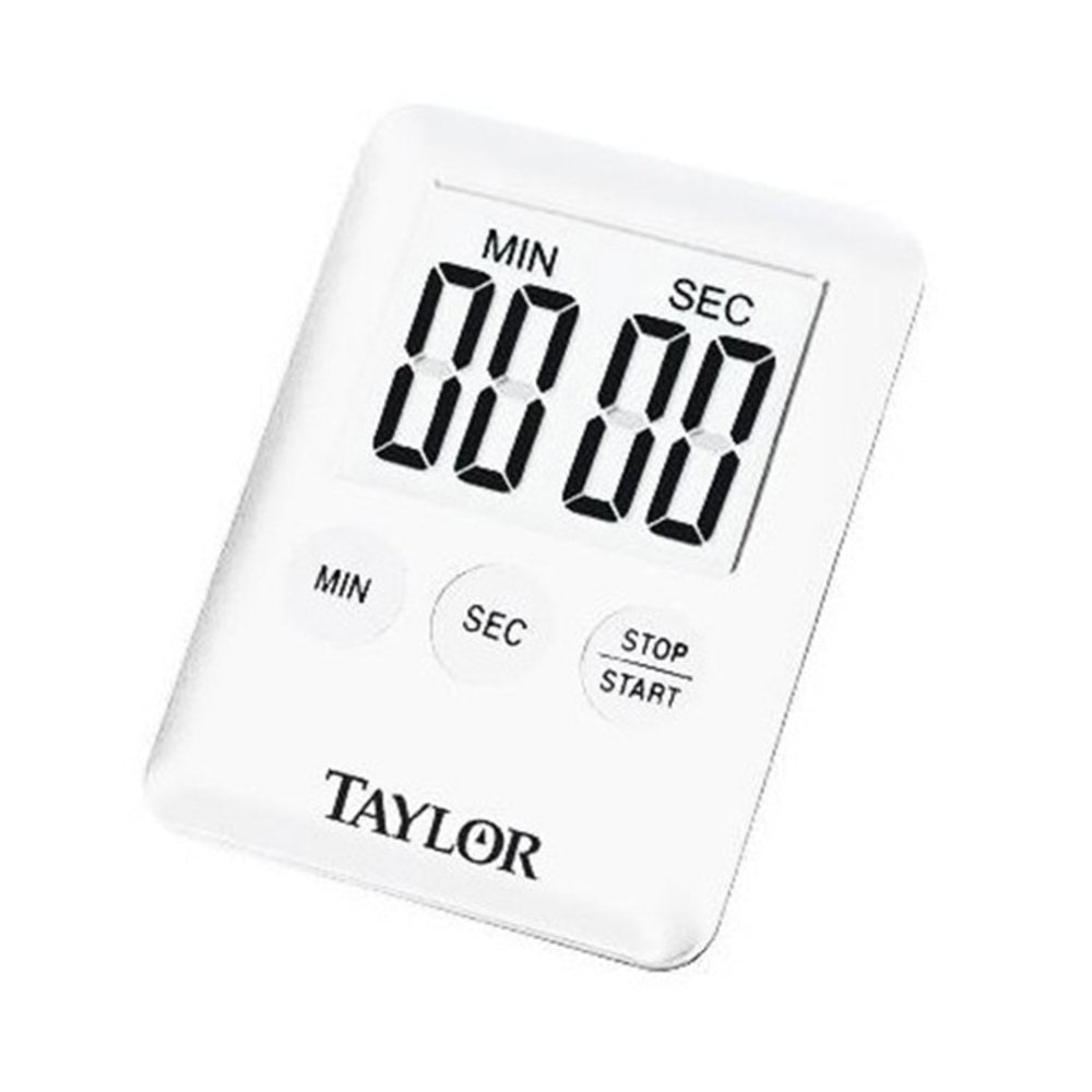 Taylor Precision 99-Minute Mini Digital Timer, 2-3/4inH x 2inW x 1/3inD, White