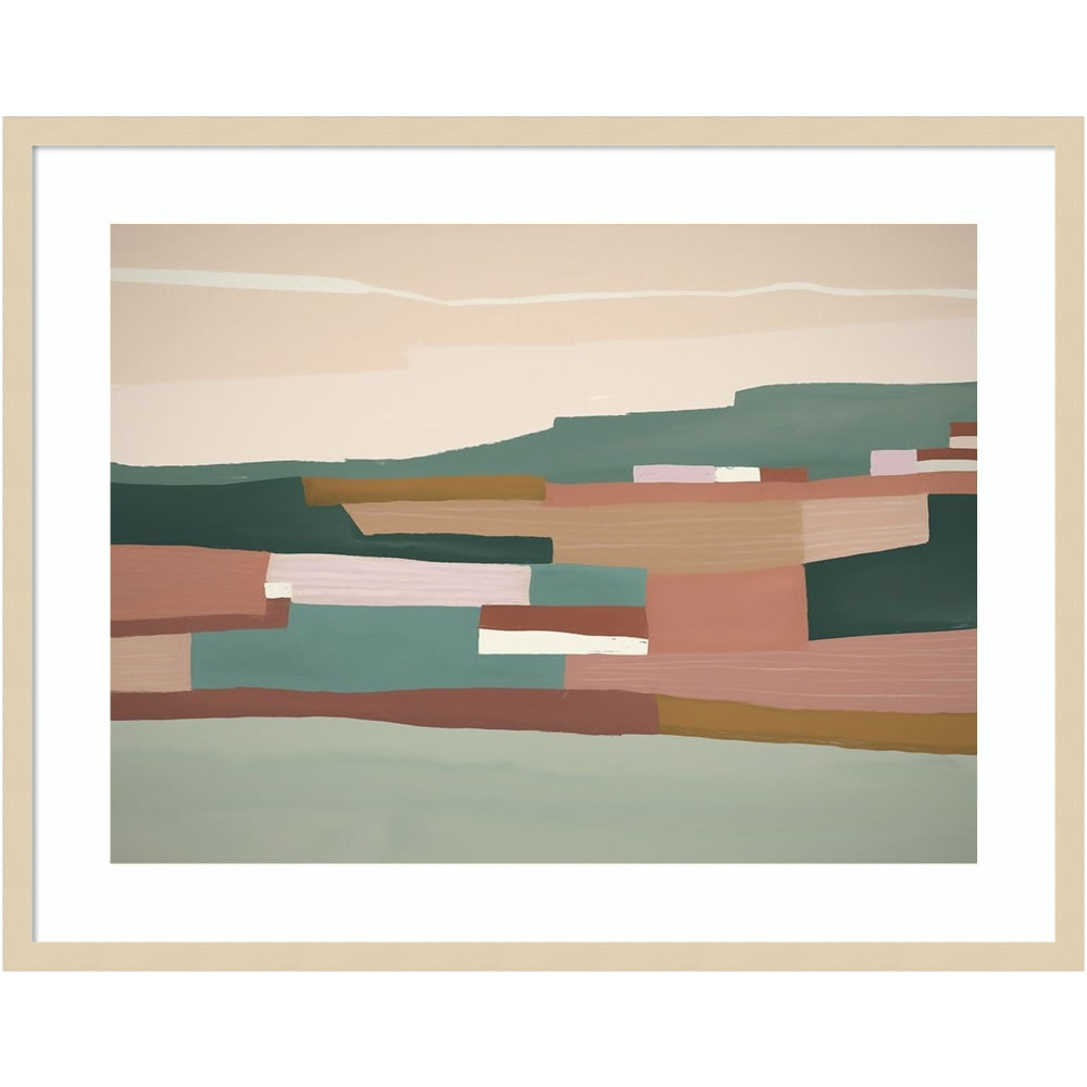 Amanti Art Mount Lofty by Urban Road Wood Framed Wall Art Print, 33inW x 26inH, Natural