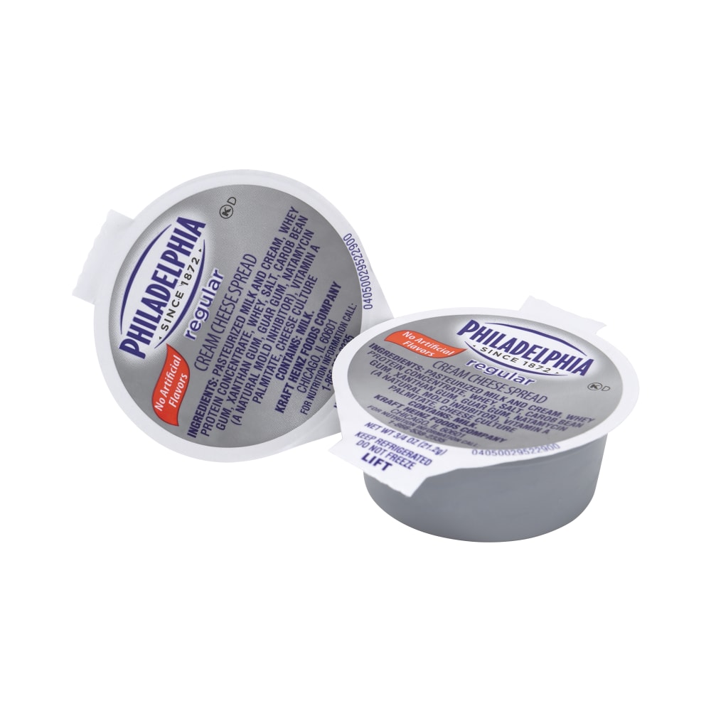 Philadelphia Cream Cheese Cups, 0.75 Oz, Box Of 50 Cups