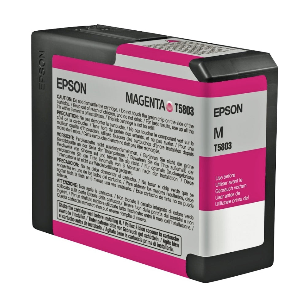 Epson T5803 UltraChrome K3 Magenta Ink Cartridge, T580300