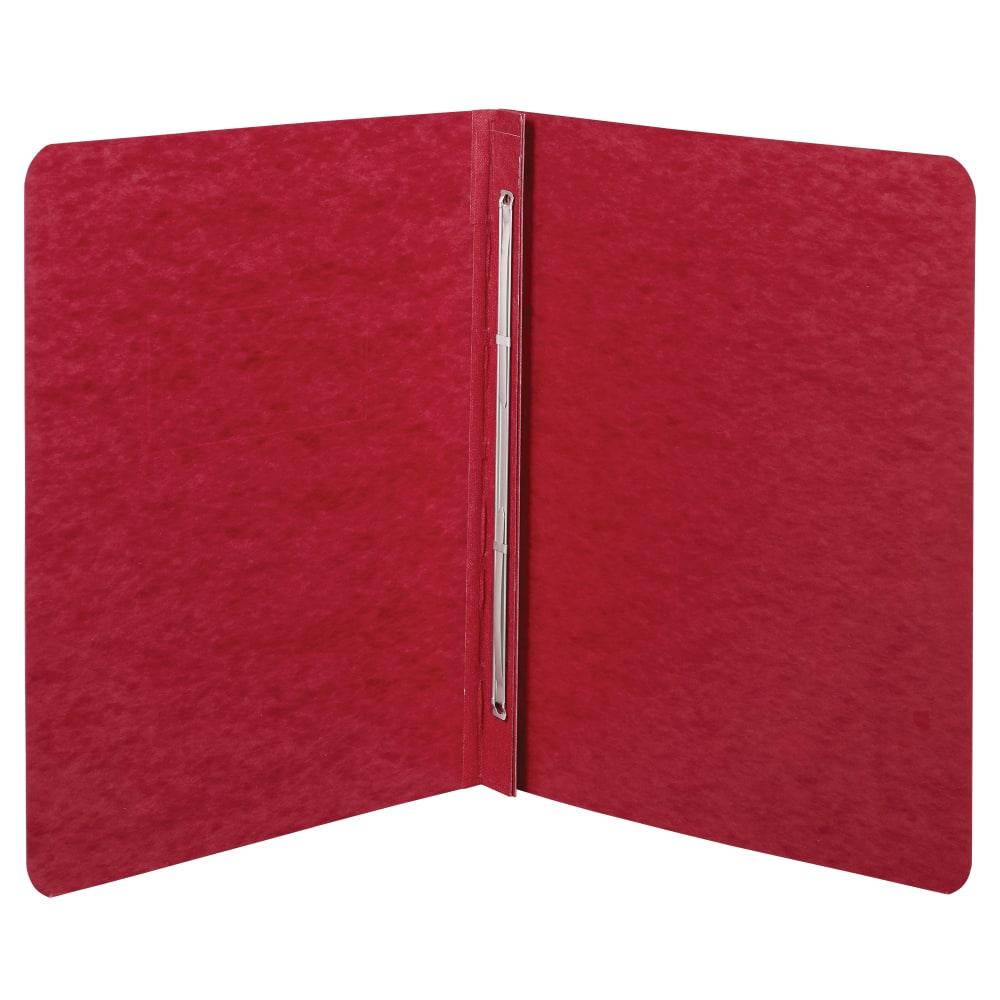 ACCO Pressboard Report Cover With Fastener, Side Bound, 8 1/2in x 11in, 60% Recycled, Earth Red