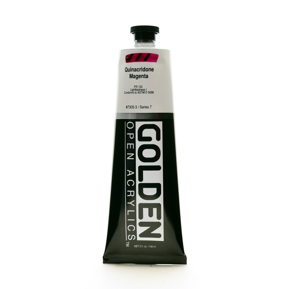 Golden OPEN Acrylic Paint, 5 Oz Tube, Quinacridone Magenta