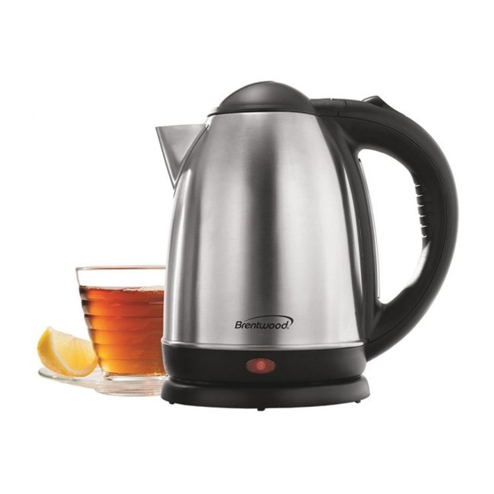 Brentwood 1.7L Stainless Steel Electric Cordless Tea Kettle, Silver