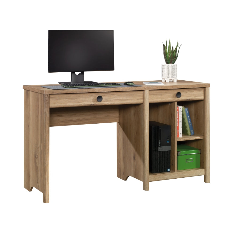 Sauder Dover Edge 53inW Computer Desk With Open Storage, Timber Oak