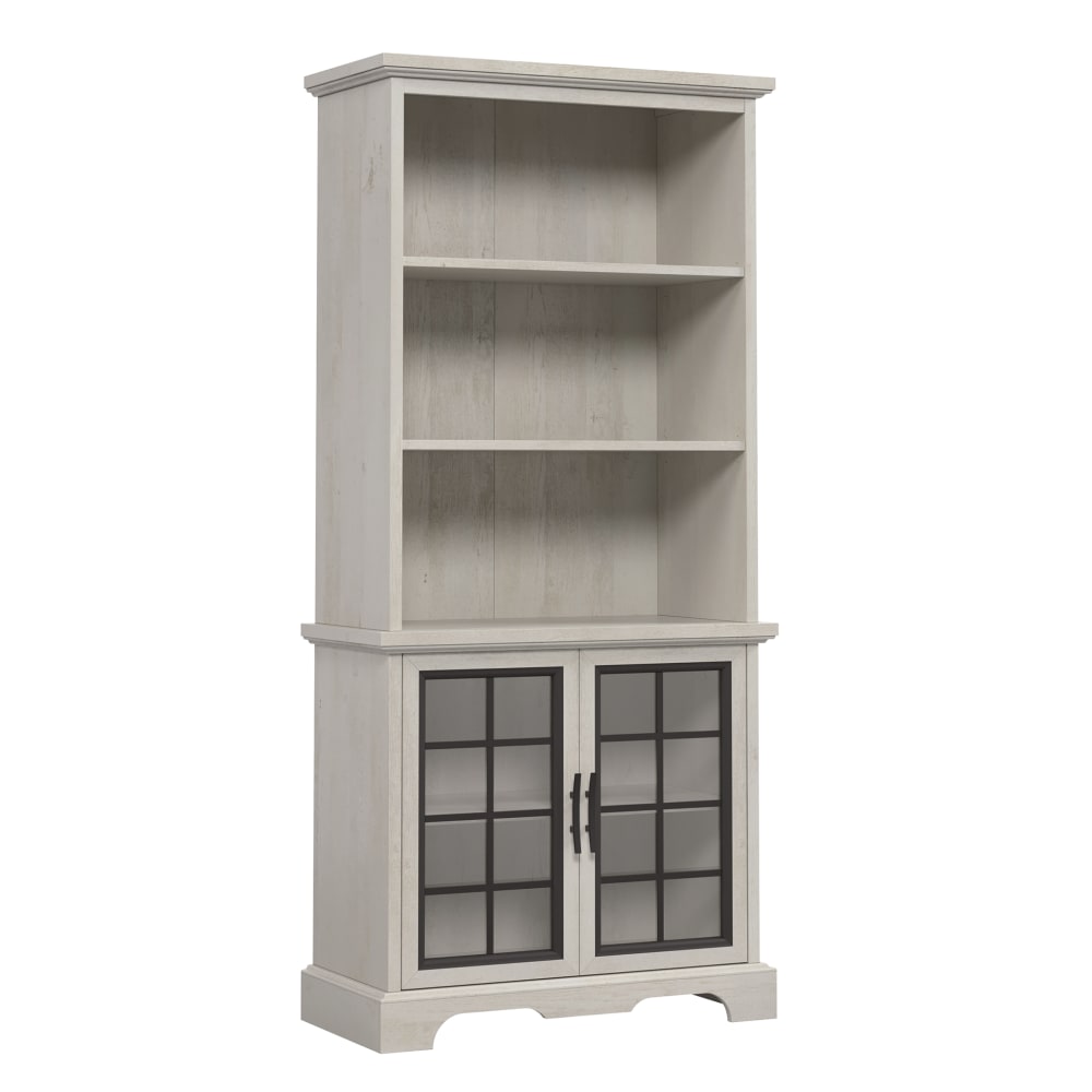 Sauder Carolina Grove 72inH 5-Shelf Bookcase With Glass Doors, Winter Oak