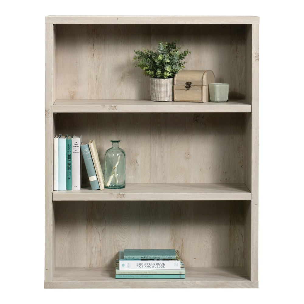 Sauder Optimum 45inH 3-Shelf Bookcase, Chalked Chestnut