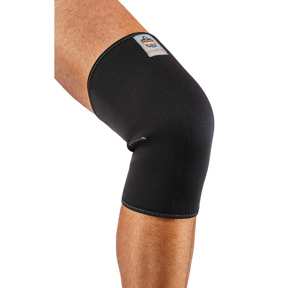 Ergodyne Proflex 600 Knee Sleeve, Single Layer, Large, Black