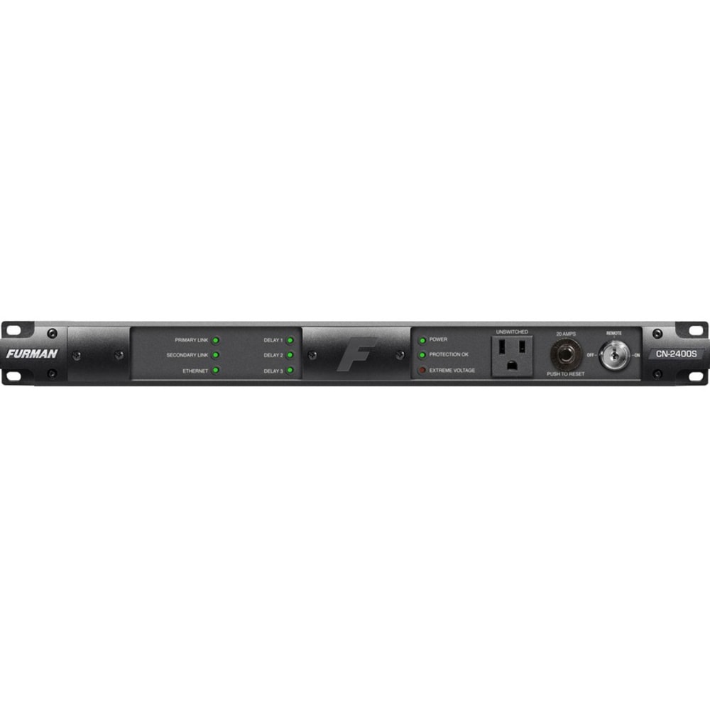 Furman 20A SmartSequencing Power Conditioner - AC Noise, Over Voltage, Surge protection - NEMA 5-20R, NEMA 5-15R - 120 V AC Input