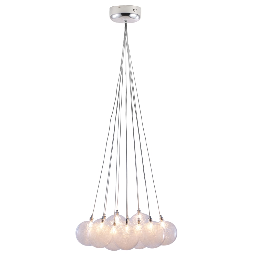 Zuo Modern Cosmos Ceiling Lamp, 17-7/10inW, Clear Glass Shade/Chrome Base