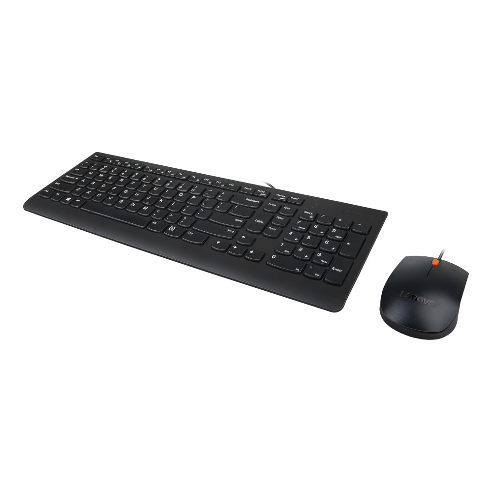 Lenovo 300 USB Keyboard And Optical Mouse, Black, GX30M39606