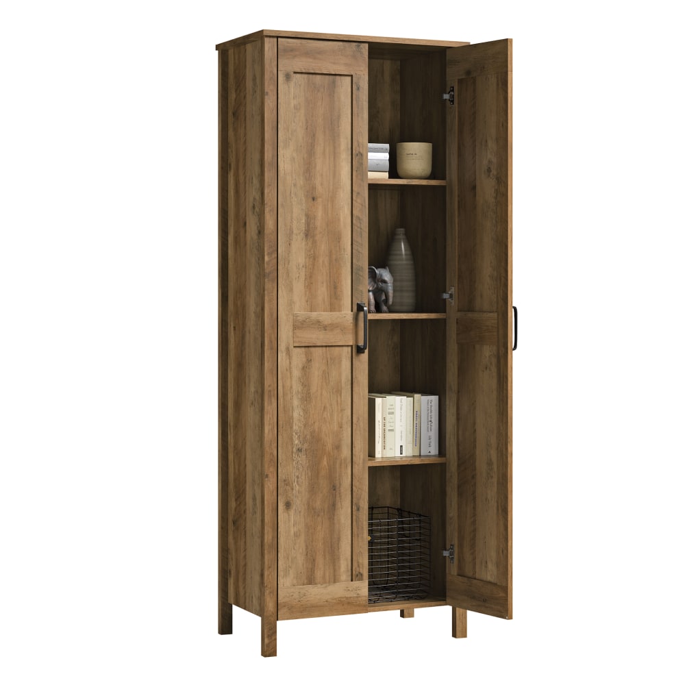 Sauder Select 72inH 2-Door Storage Cabinet, Rural Pine