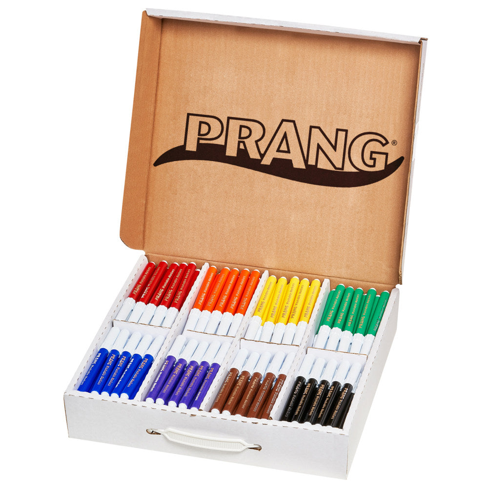 Prang Classic Color Washable Art Markers, Master Pack, Assorted Colors, Pack Of 200