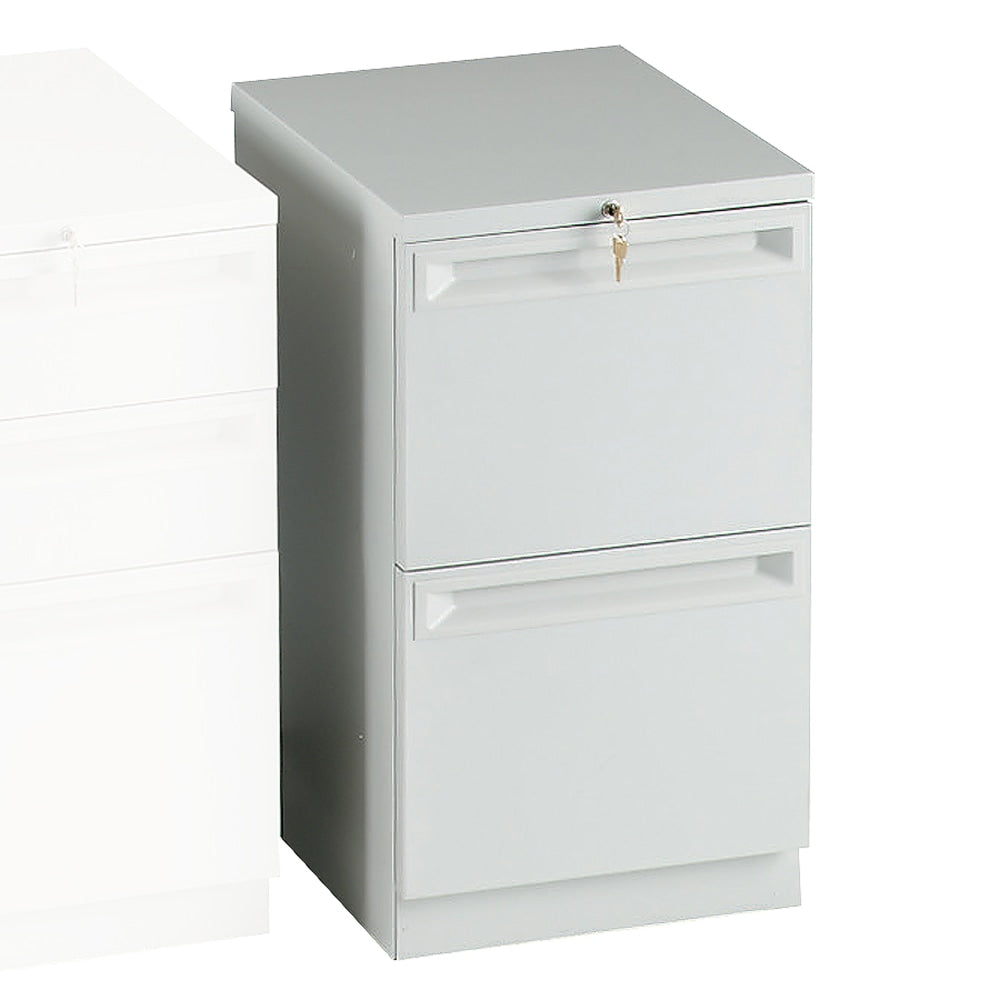 HON Brigade 15inW x 19-7/8inD Lateral 2-Drawer Mobile "R" Pull Pedestal File Cabinet, Light Gray