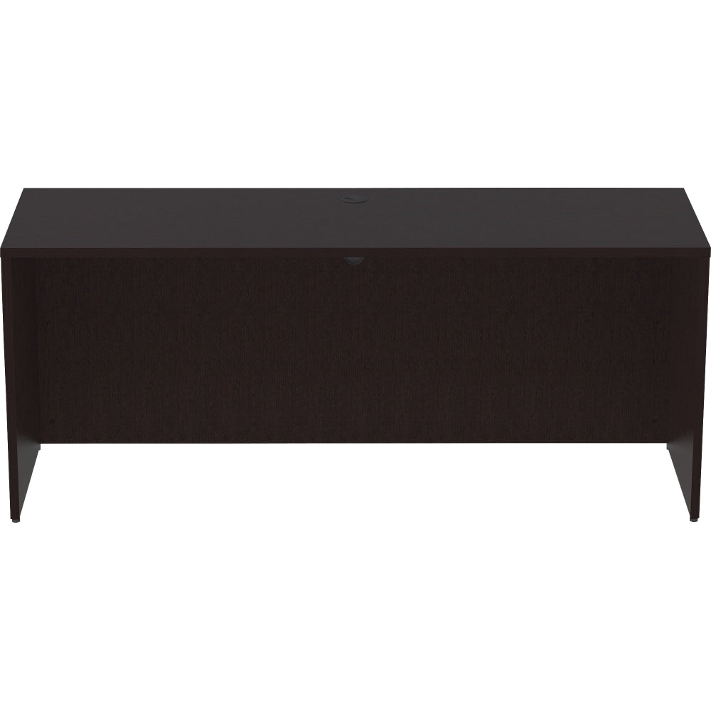 Lorell Essentials 72inW Credenza Computer Desk, Espresso