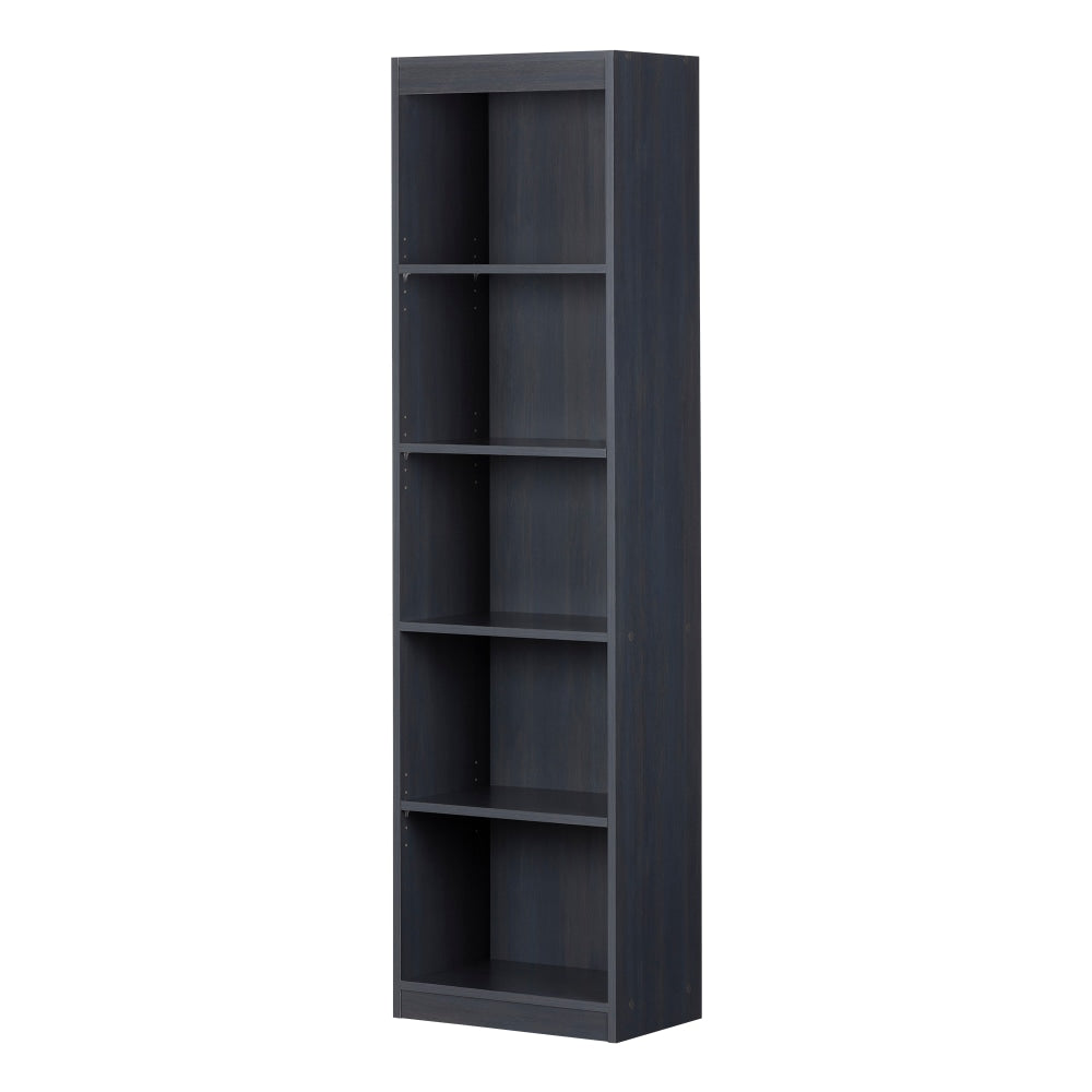 South Shore Axess 68-3/4inH 5-Shelf Narrow Bookcase, Blueberry