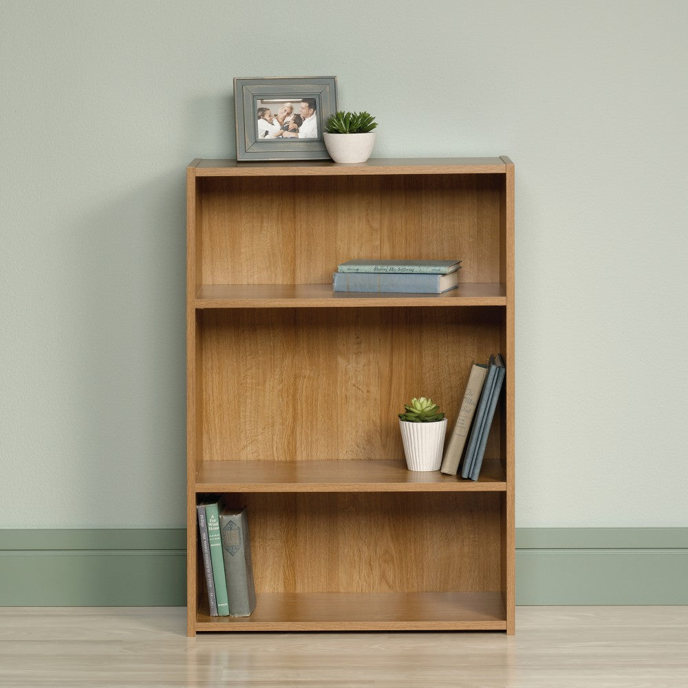 Sauder Beginnings 36inH 3-Shelf Bookcase, Highland Oak