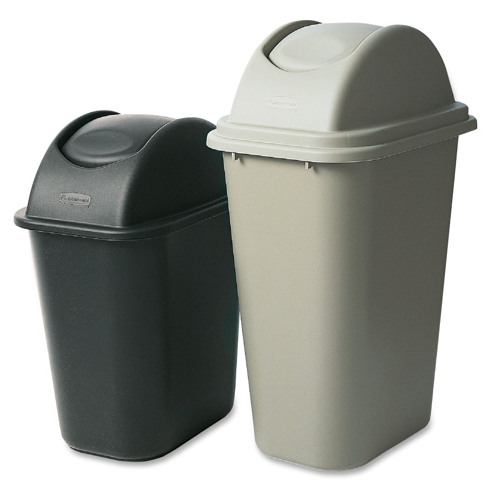 Rubbermaid Commercial Large Wastebasket Lid - Dome - Plastic - 1 Each - Black