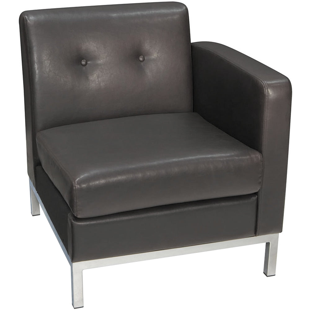 Office Star Avenue Six Wall Street Right Arm Chair, Espresso