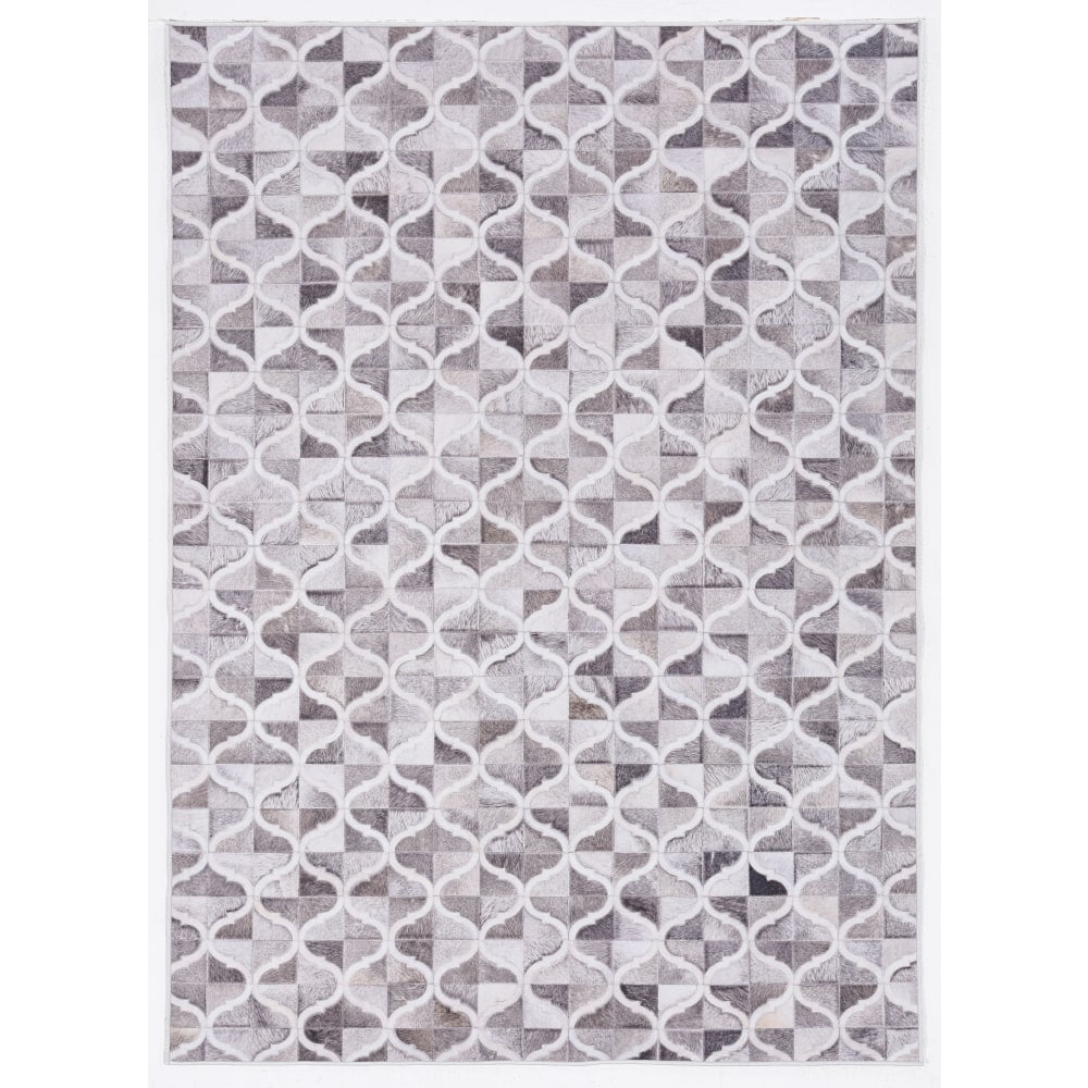 Linon Bingham Area Rug, 5ft x 7ft, Lenox, Gray/Ivory