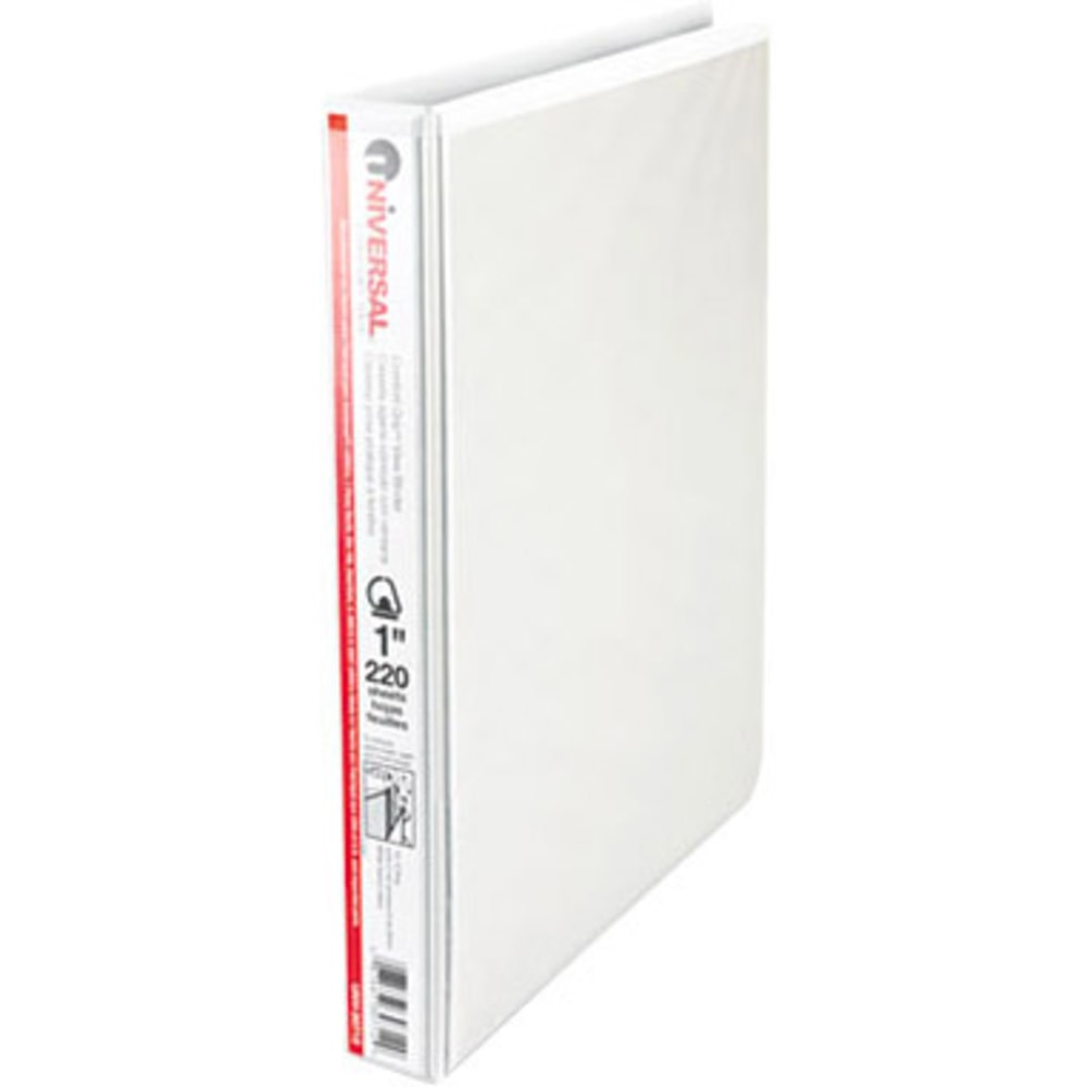 Universal Ring Binder, 1in Ring, 8 1/2in x 11in, White