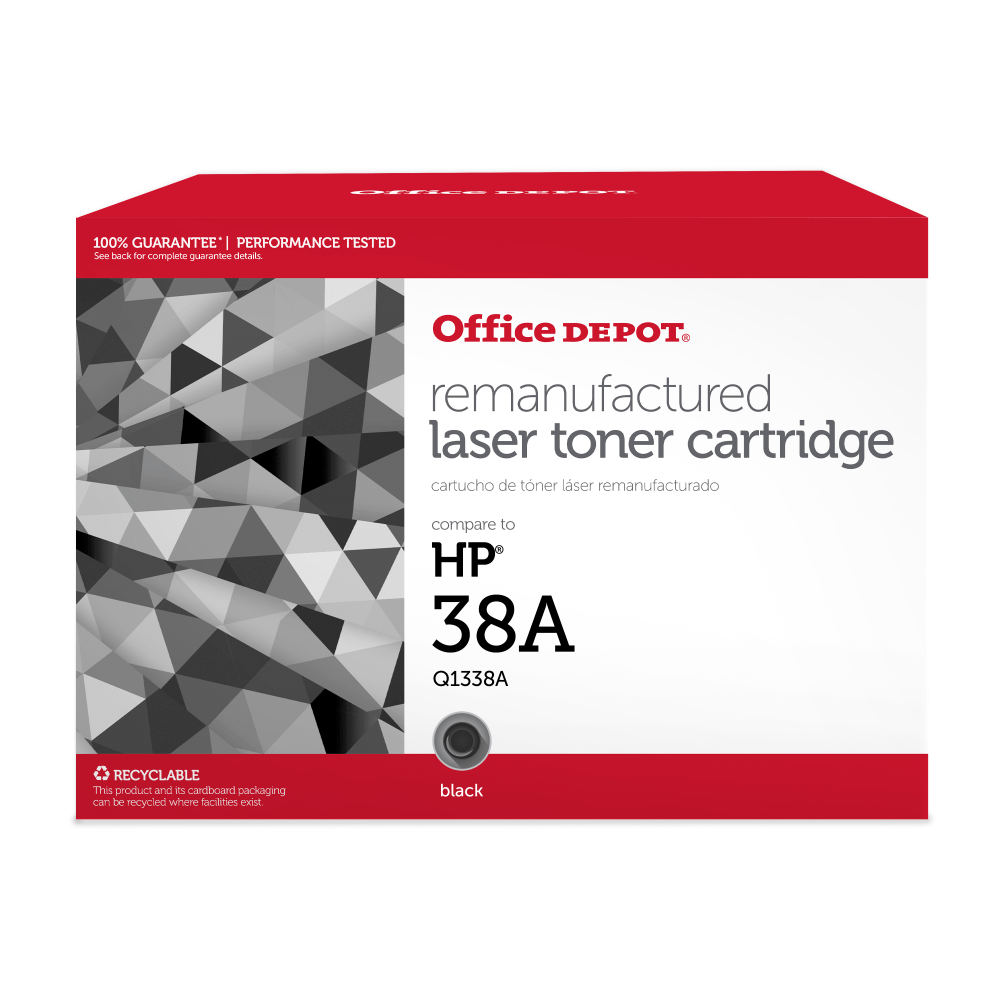 Office Depot Remanufactured Black Toner Cartridge Replacement For HP 38A