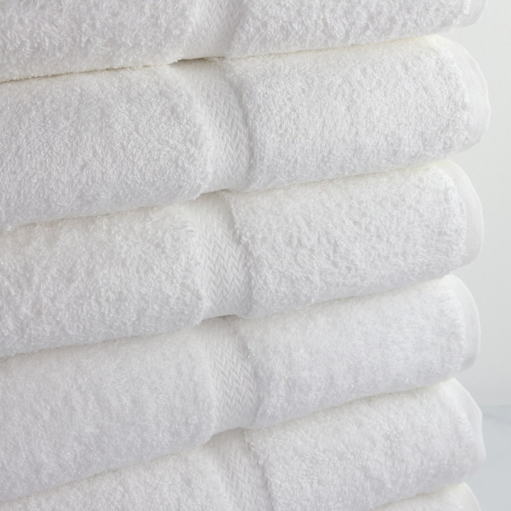 1888 Mills Crown Touch Bath Towels, 27in x 50in, White, Pack Of 48 Towels