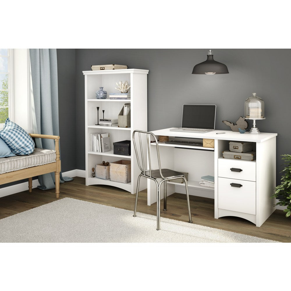 South Shore Gascony 46inW Computer Desk, Pure White