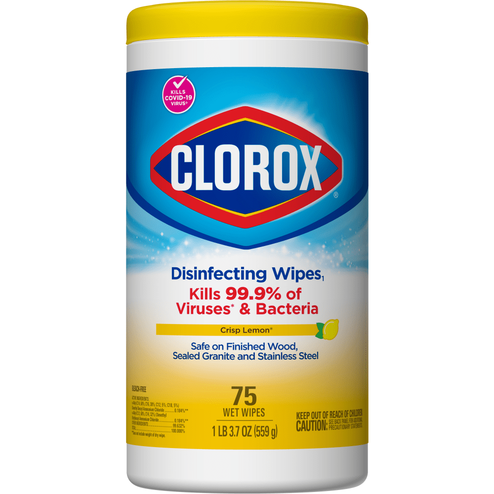 Clorox Disinfecting Wipes, Bleach Free Cleaning Wipes - Crisp Lemon - 75 Count