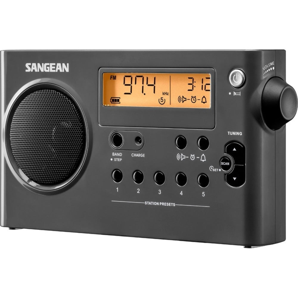 Sangean SG-106 FM / AM Compact Digital Tuning Portable Receiver - 5 x AM, 5 x FM - Headphone - 6 x AA - Alkaline - Portable