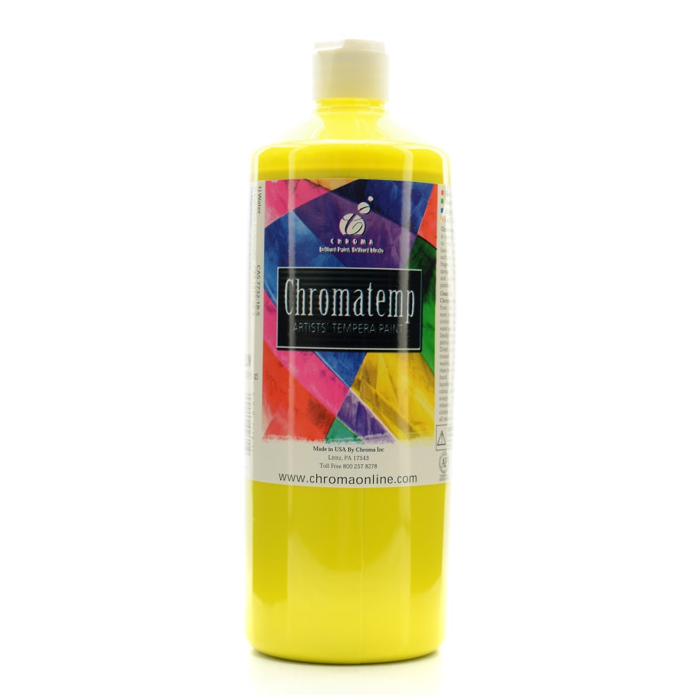 Chroma ChromaTemp Artists Tempera Paint, 32 Oz, Yellow