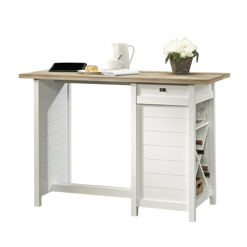 Sauder Cottage Road Work Table, 36inH x 53-1/8inW x 23-1/2inD, Soft White