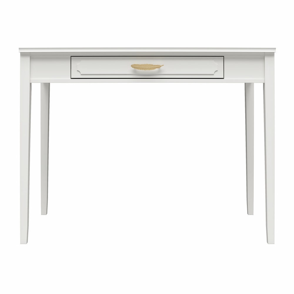 Ameriwood Home Stella 40inW Computer Desk, White/Gold