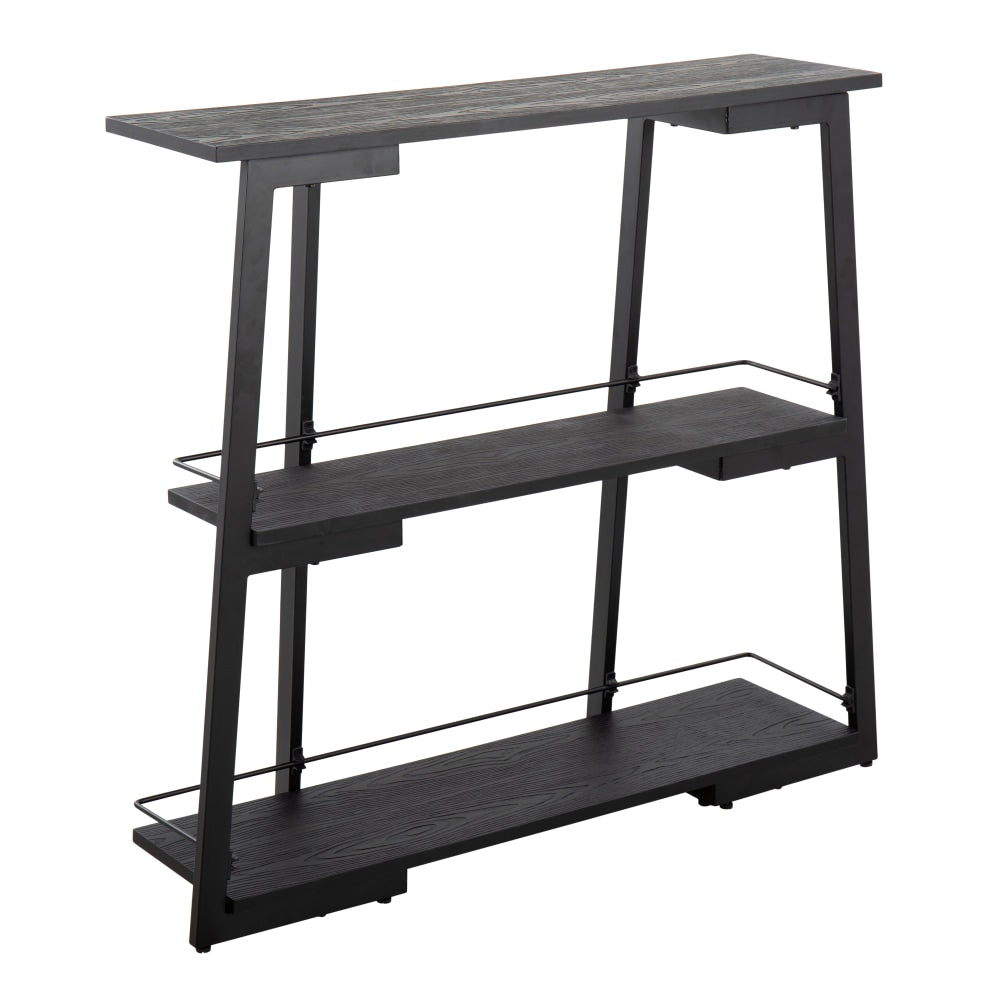 LumiSource Converge 41inH Industrial Bookcase, Black