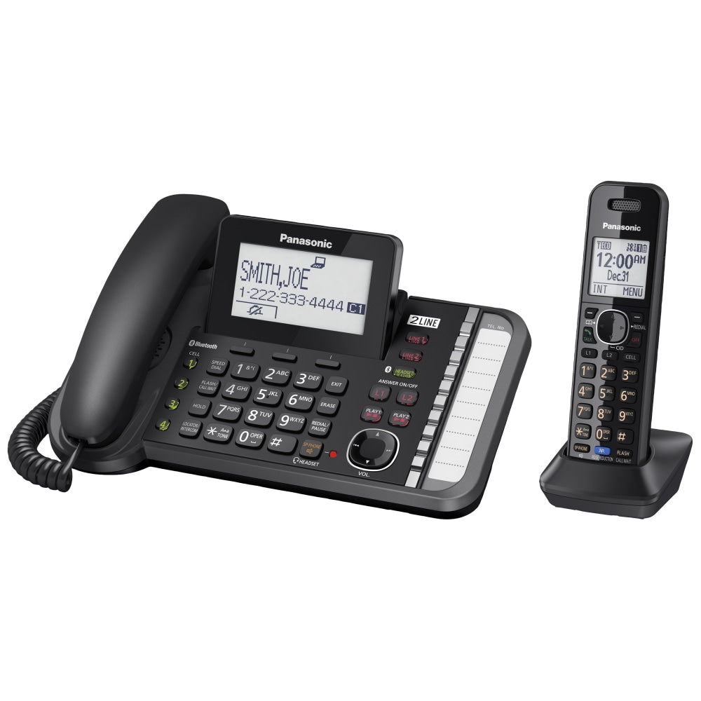 Panasonic Link2Cell DECT 6.0 Conference Phone With 1 Corded And 1 Cordless Handset, KX-TG9581