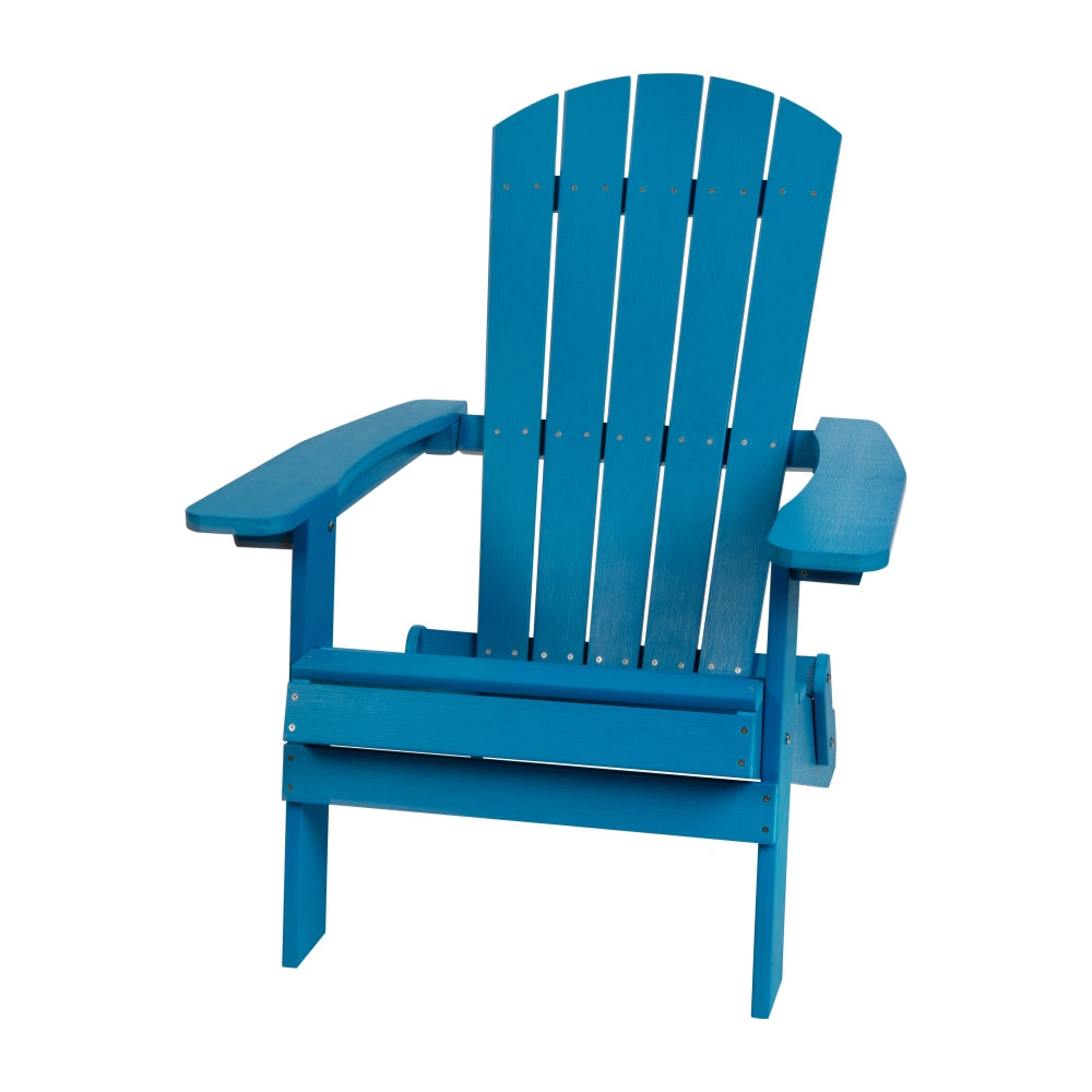 Flash Furniture Charlestown Folding Adirondack Chair, Blue