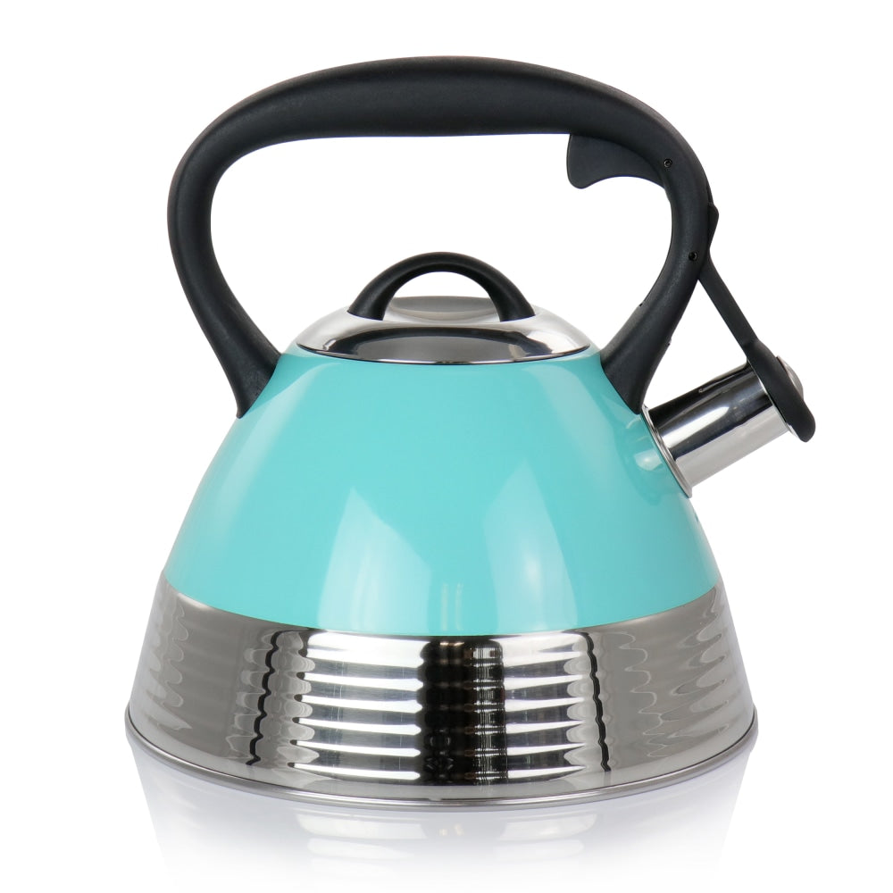 Mr. Coffee 2.5-Quart Whistling Tea Kettle, Turquoise