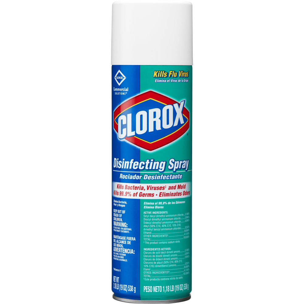 Clorox Disinfecting Spray, Fresh Scent, 19 Oz Bottle, Case Of 12