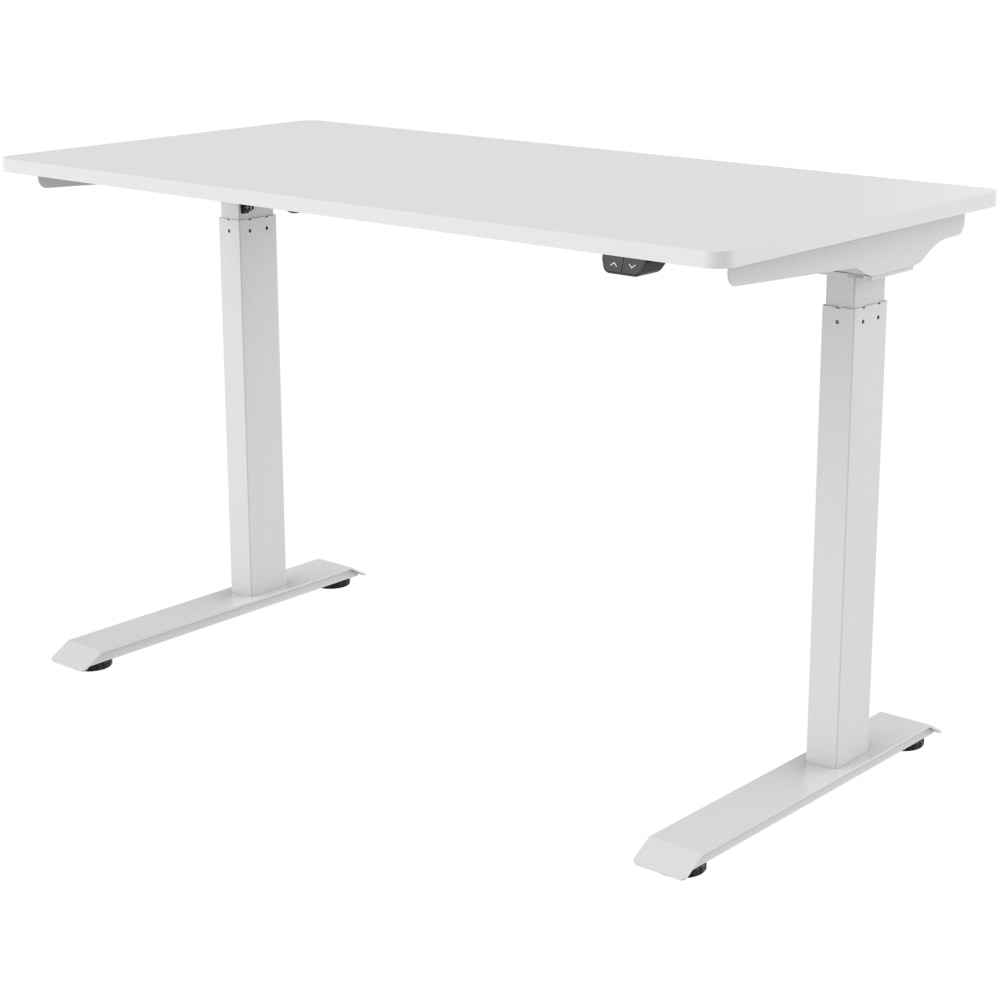 FlexiSpot Vici Electric 48inW Quick-Install Height-Adjustable Desk, White