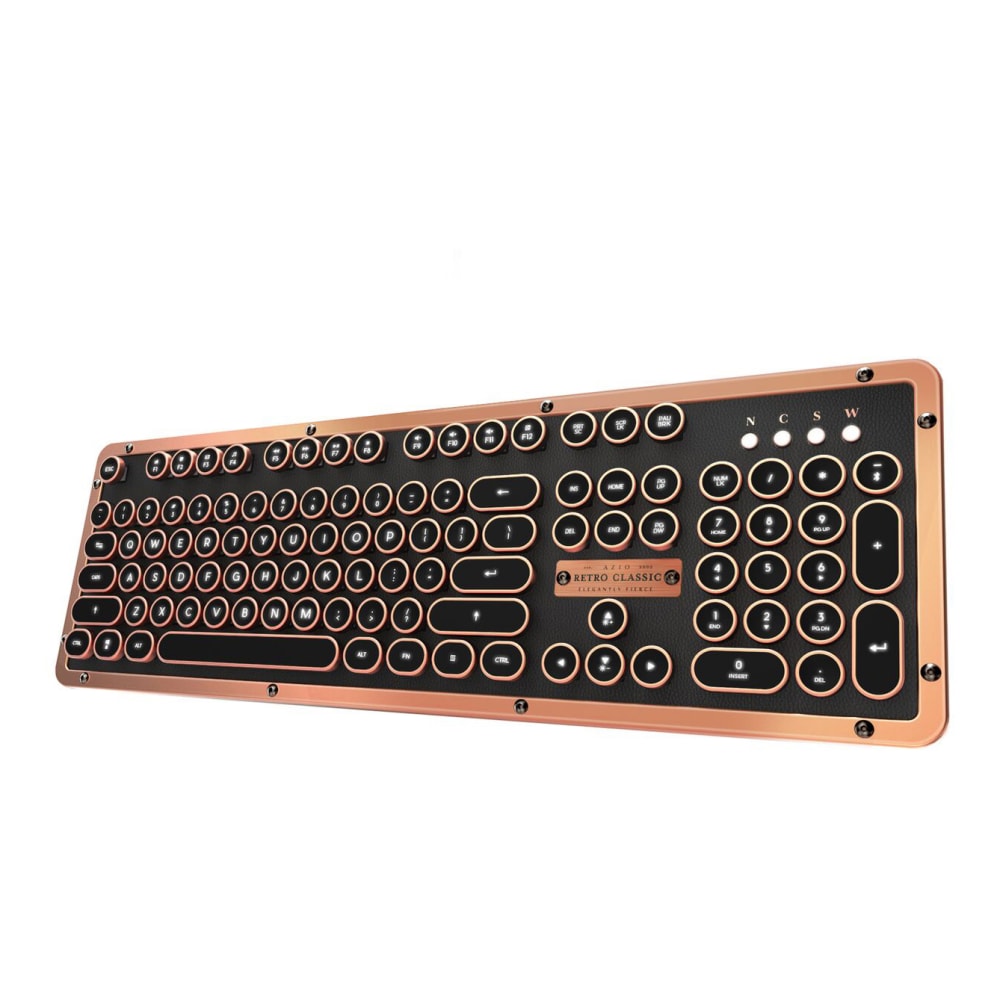 Azio Retro Classic Wireless Keyboard, Full Size, Artisan