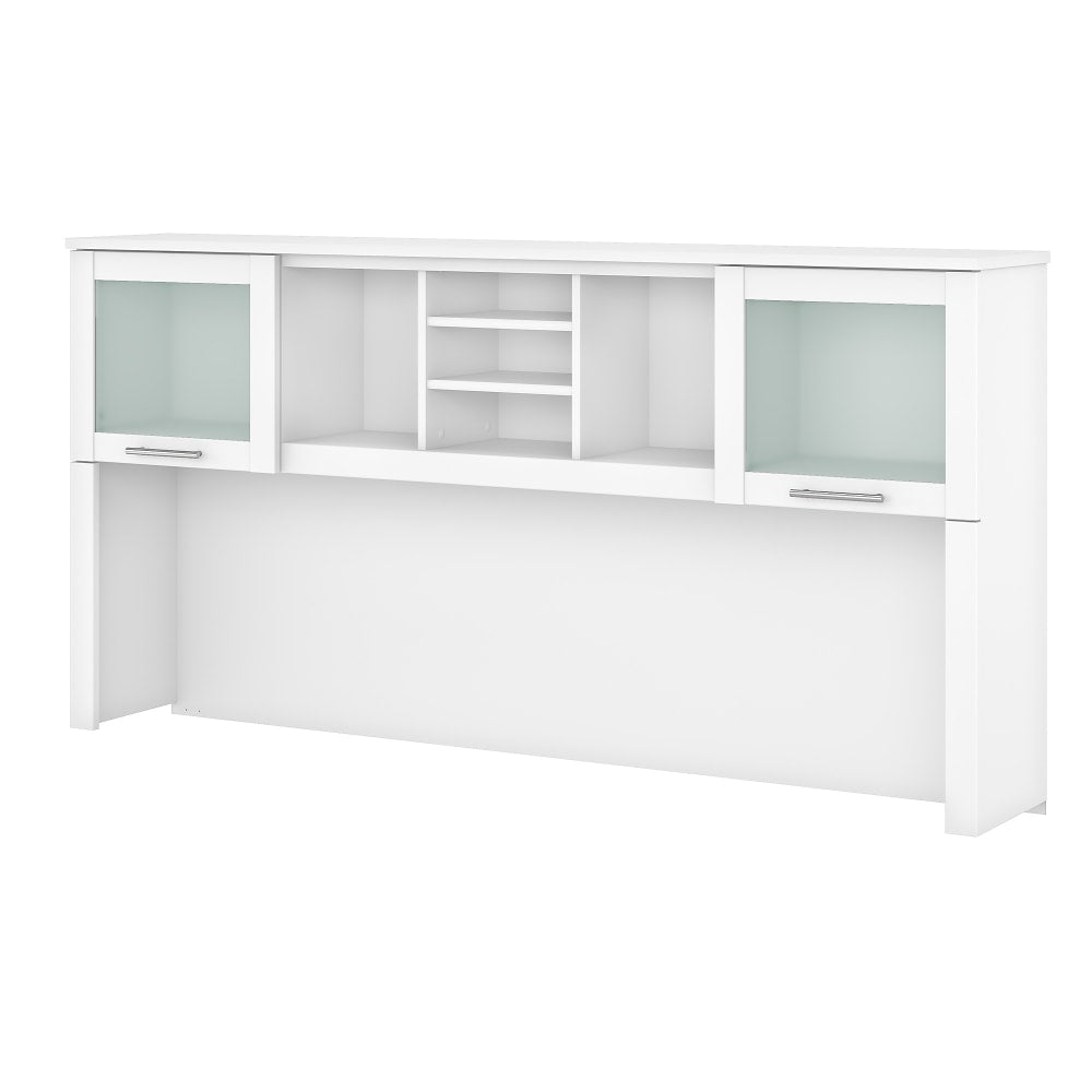 Bush Furniture Hutch For L-Shaped Desk, 72inW, White, Standard Delivery