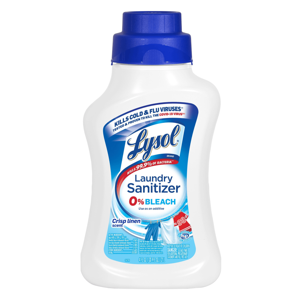 Lysol Laundry Sanitizer, Crisp Linen, 41 Oz, Carton Of 6 Bottles