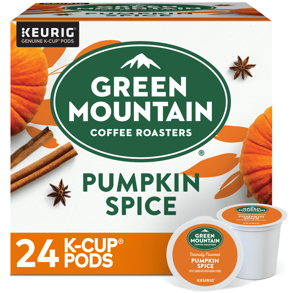 Green Mountain Coffee Single-Serve Coffee K-Cup Pods, Pumpkin Spice, Carton Of 24