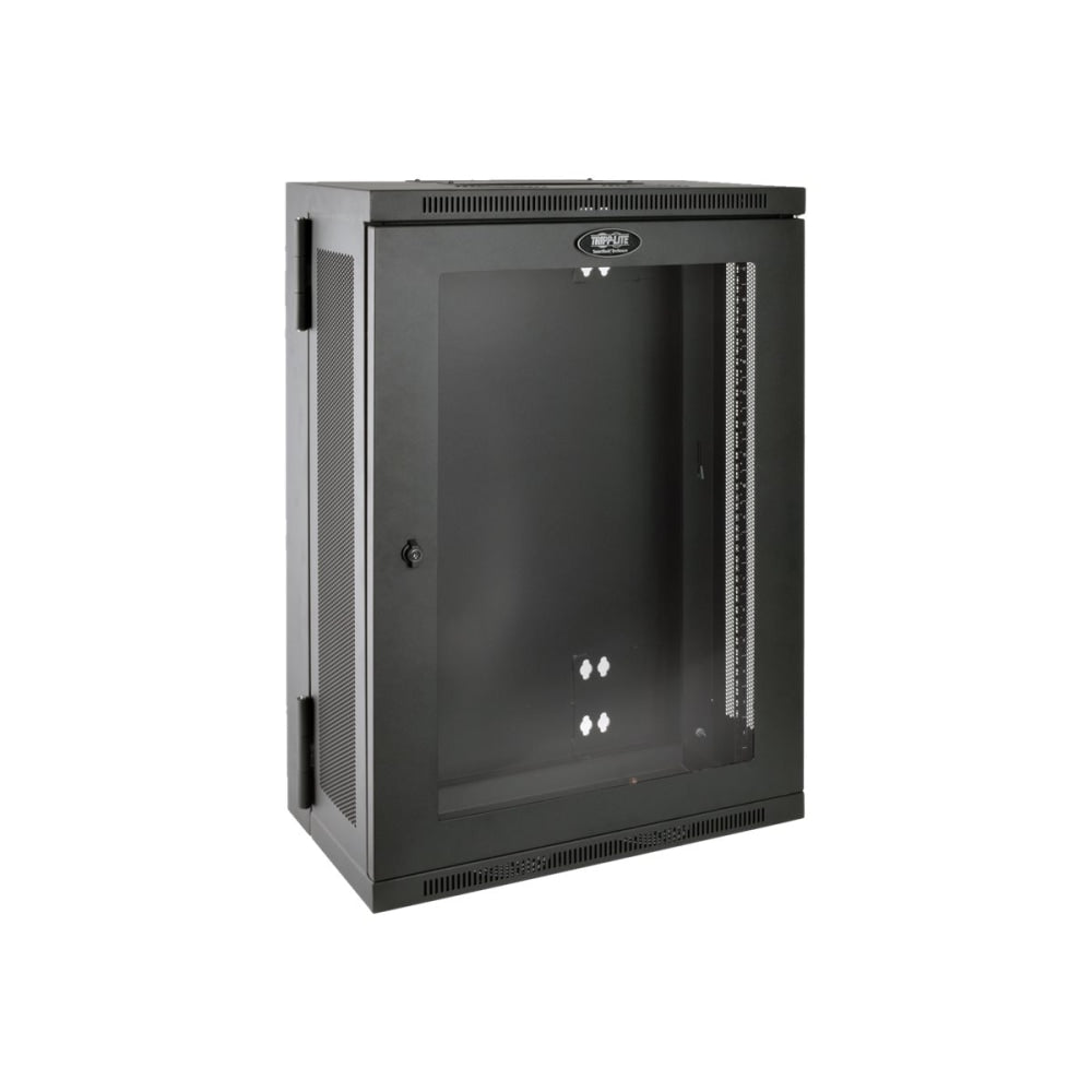 Tripp Lite 18U Wall Mount Rack Enclosure Hinged 13in Depth w Acrylic Window - For LAN Switch, Patch Panel - 18U Rack Height x 19in Rack Width - Wall Mountable - Black Powder Coat - Acrylic, Steel