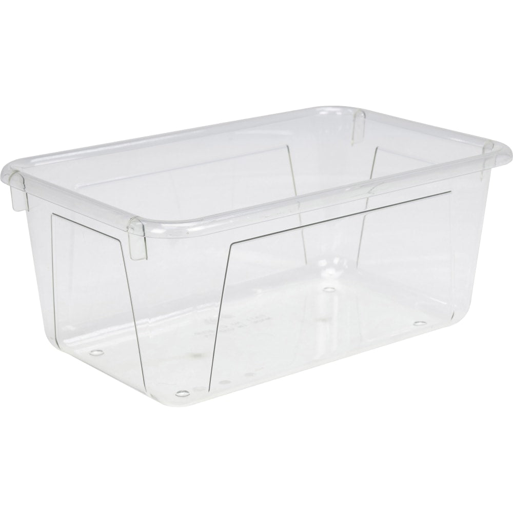 Storex Plastic Cubby Bins, Small Size, 5 2/8in x 7 13/16in x 12 2/16in, Crystal Clear,  Carton Of 5