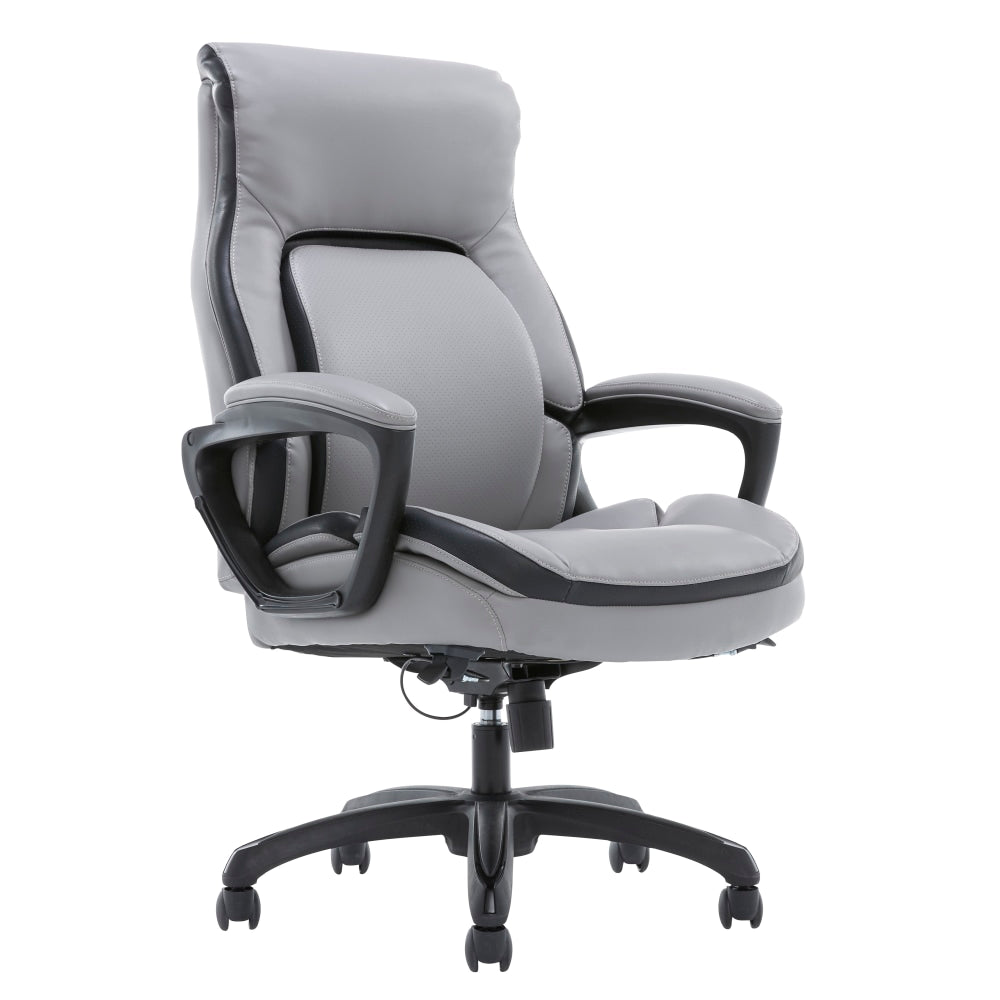 Shaquille O-Neal Amphion Ergonomic Bonded Leather High-Back Executive Chair, Gray