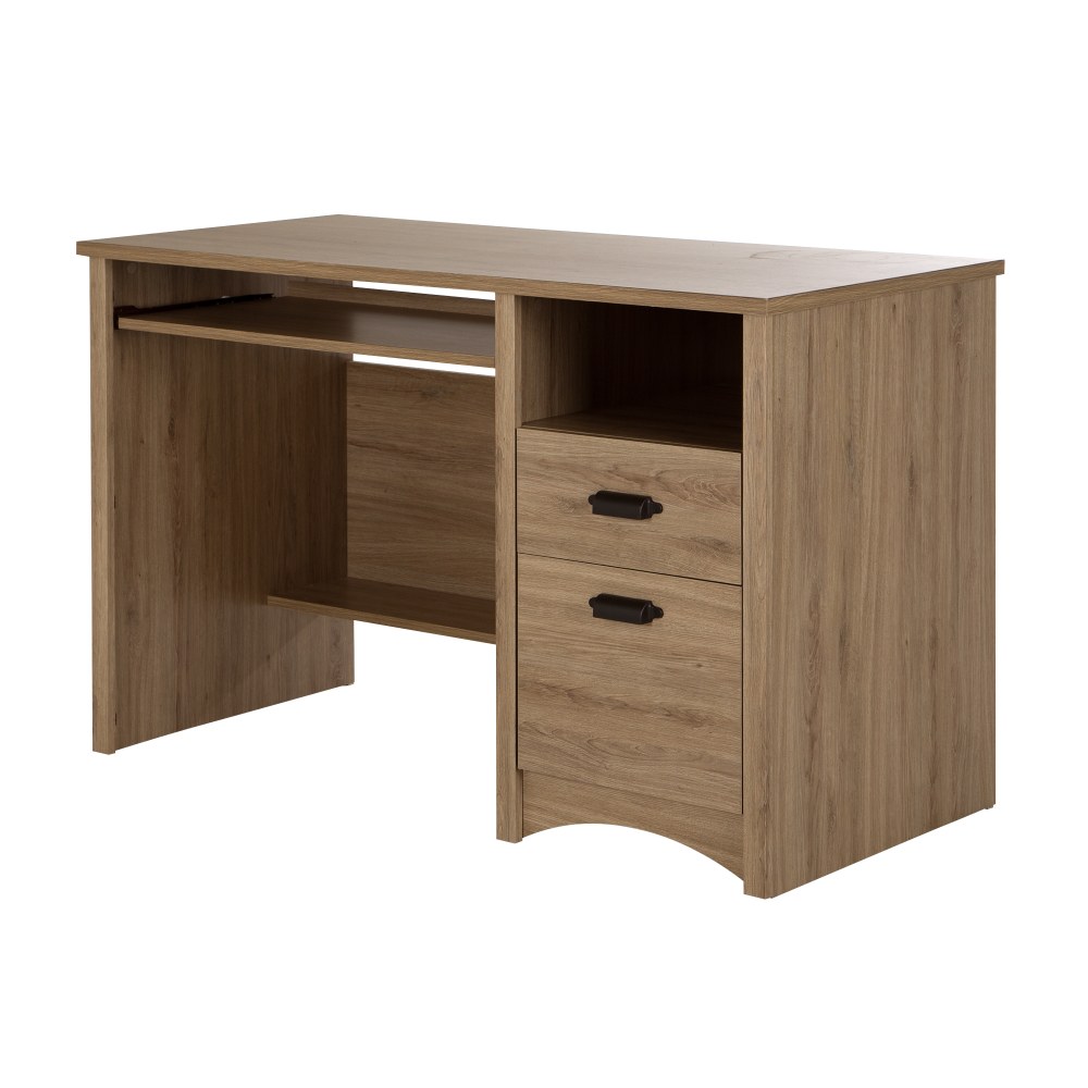 South Shore Gascony 46inW Computer Desk, Rustic Oak