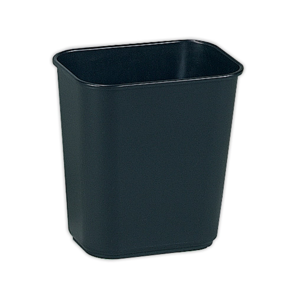 Rubbermaid Durable Rectangular Plastic Wastebasket, 3.25 Gallons, 12inH x 11-1/2inW x 8inD, Black